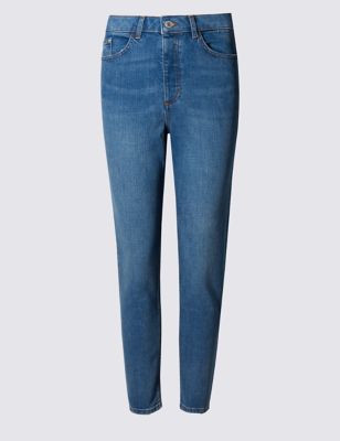 Button Fly Straight Leg Jeans